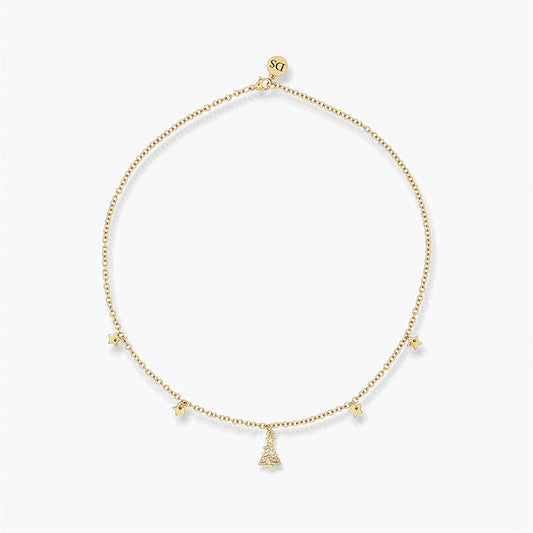 Collana Placcata oro 18K - pendente Albero di Natale