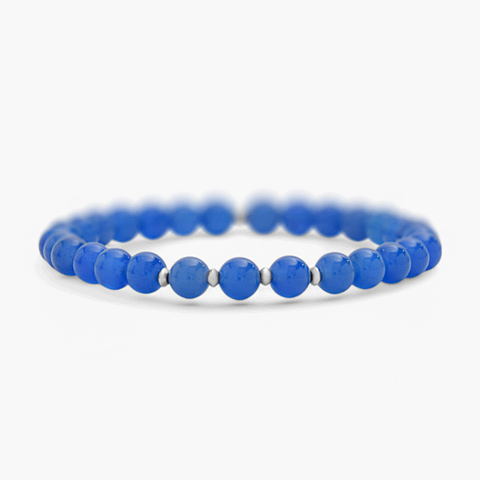 Bracciale Minimal in Giada Blu