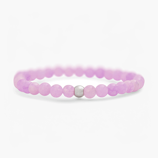 Bracciale elasticizzato Minimal in Giada Lilla