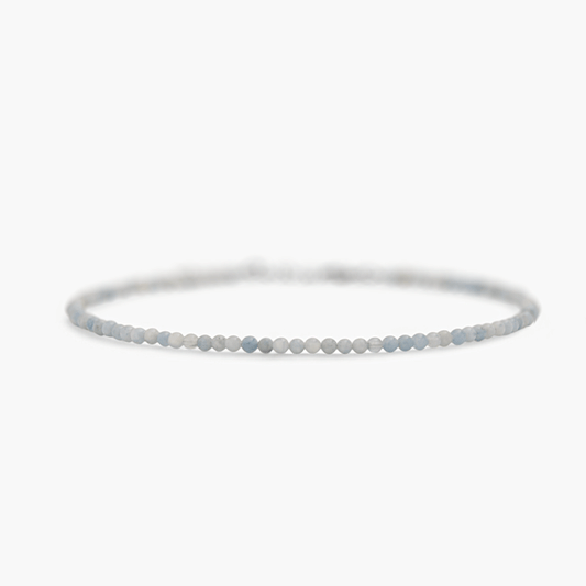 Collana Minimal Girocollo in Giada Azzurra