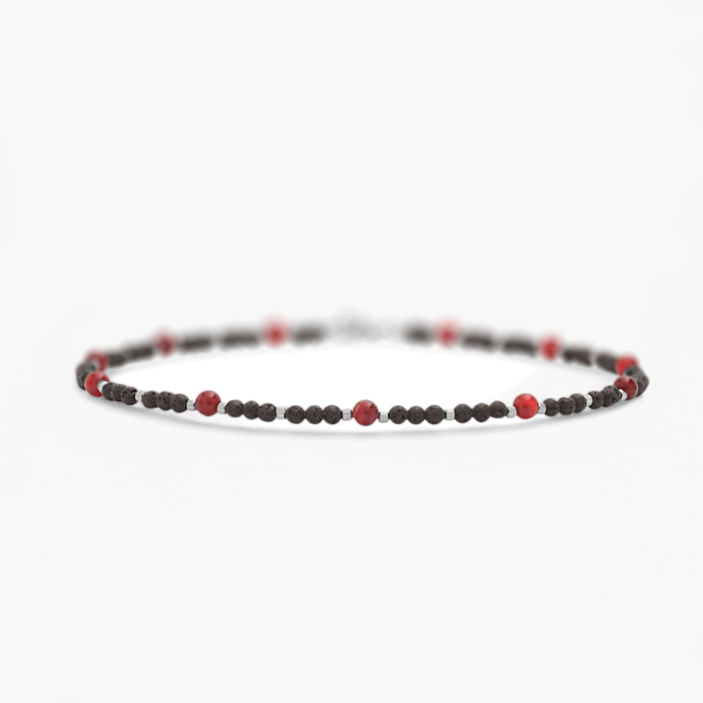 Collana in Pietra Lavica e Agata Rossa