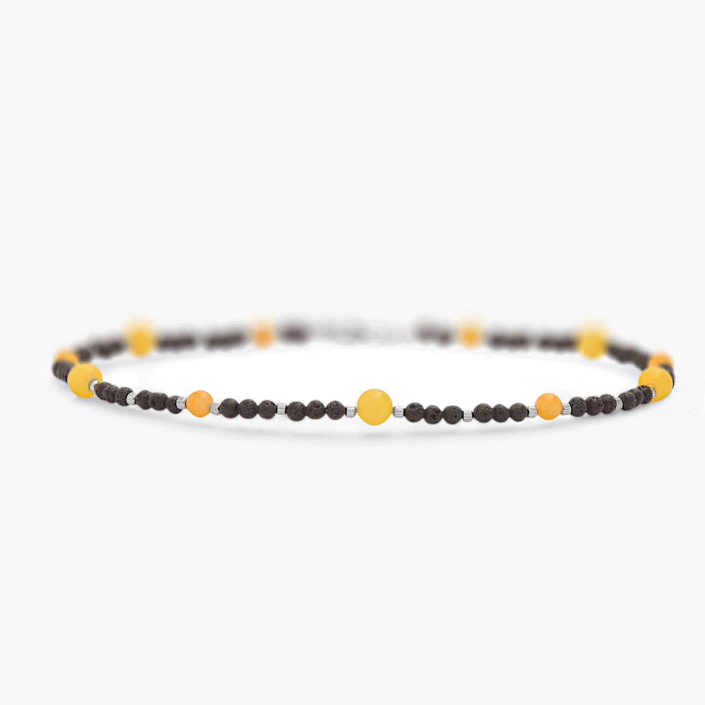 Collana in Pietra Lavica e Agata Gialla
