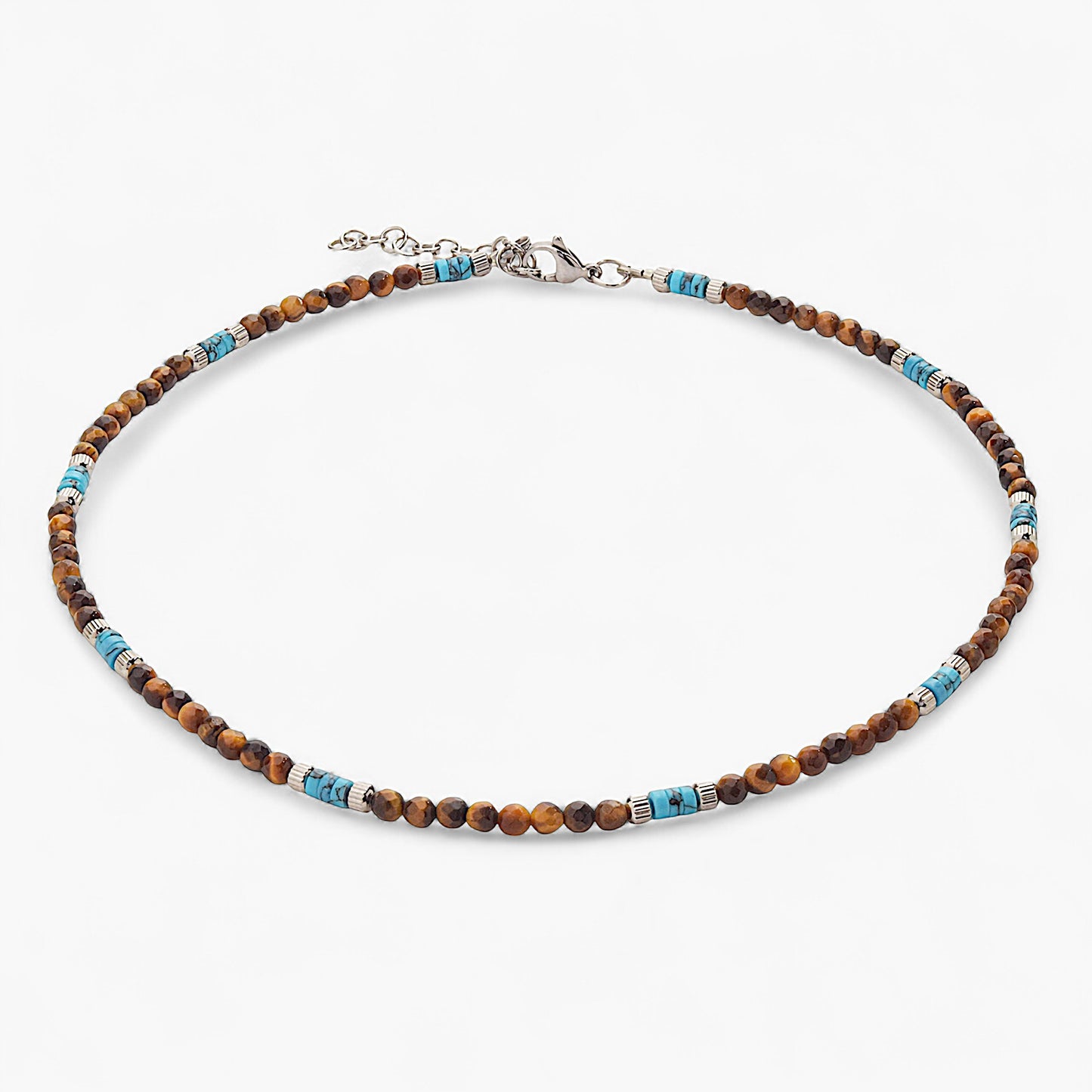Collana in Occhio di Tigre e Turchese