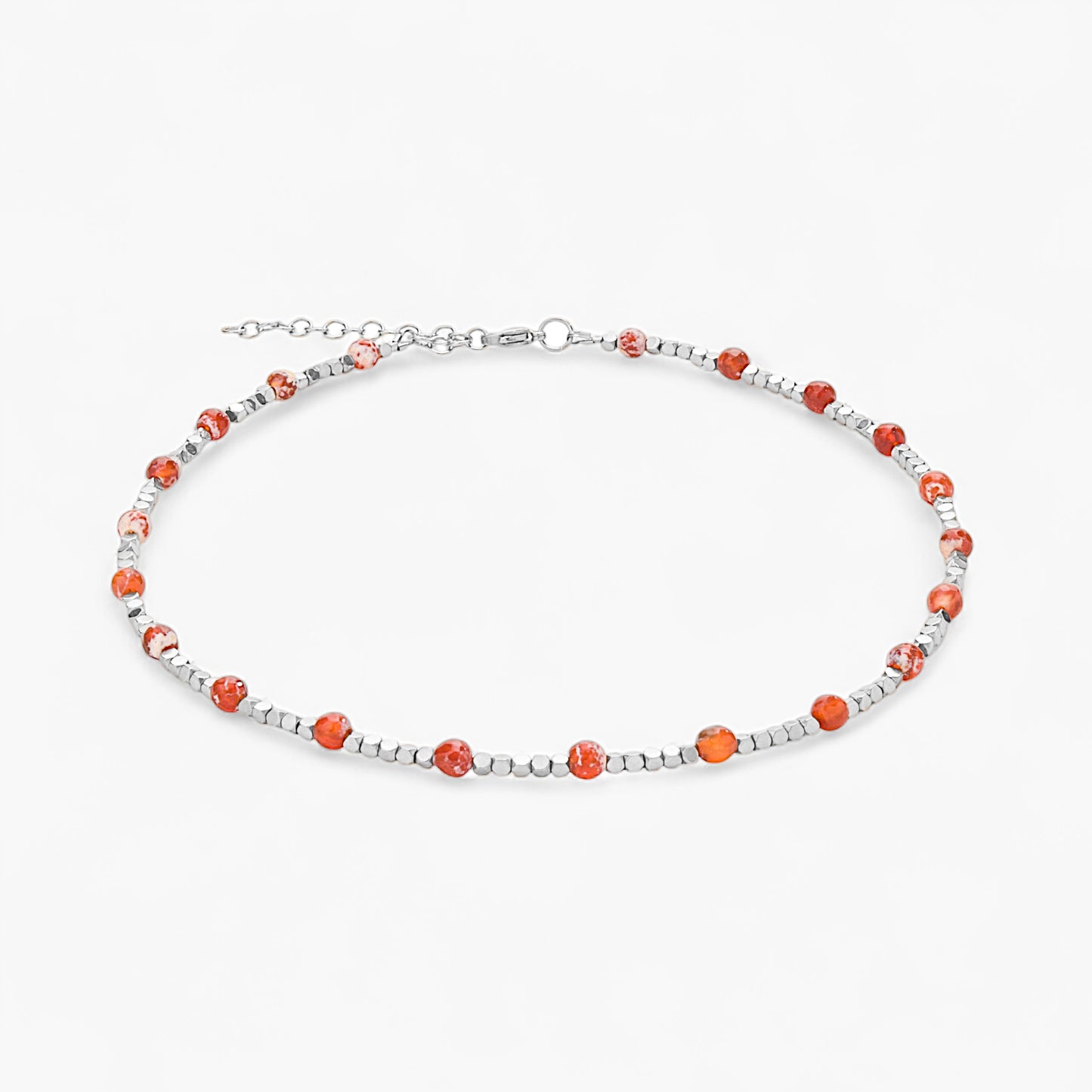 Collana in Ematite e Agata Fuoco