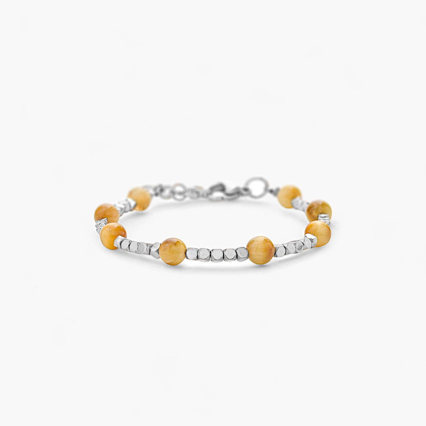 Bracciale in Ematite e Occhio di Falco