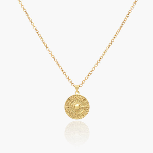 Collana Placcata Oro 18K con Pendente Segni Zodiacali