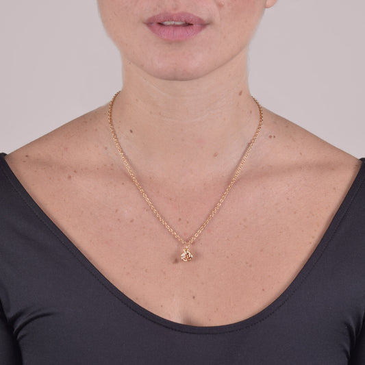 Collana Placcata Oro 18K con Pendente Melograno e Zirconi