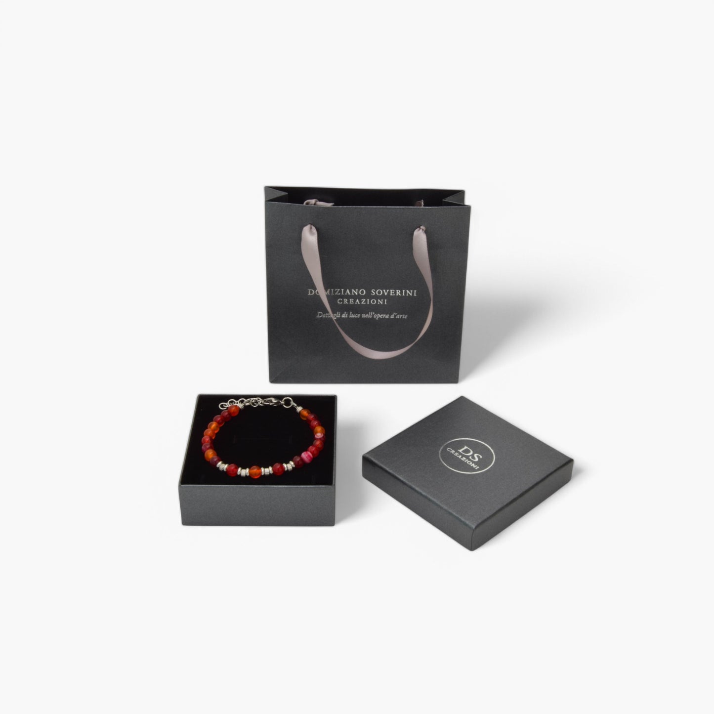 Bracciale in Agata Rossa