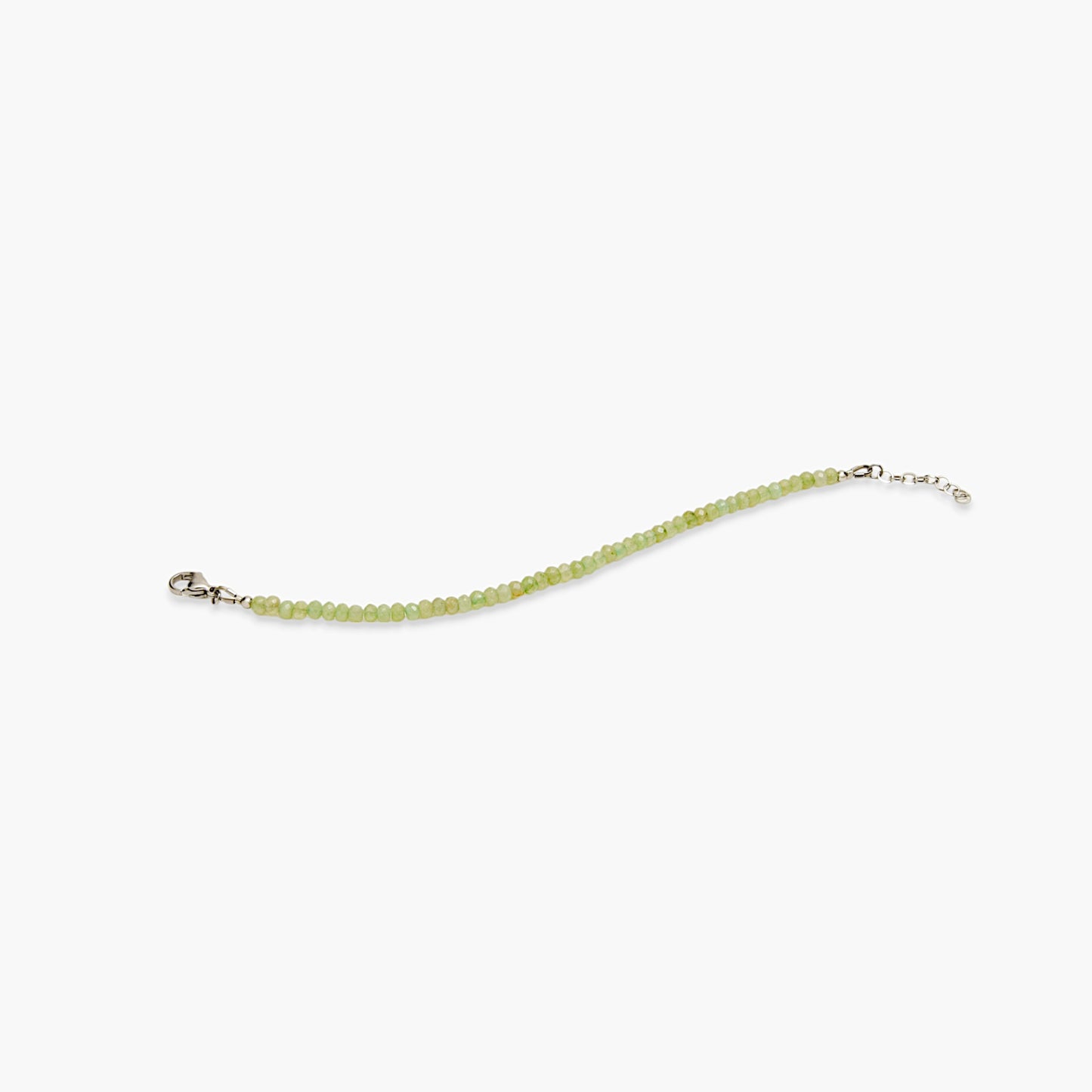 Minimal Bracelet in Faceted Green Jade