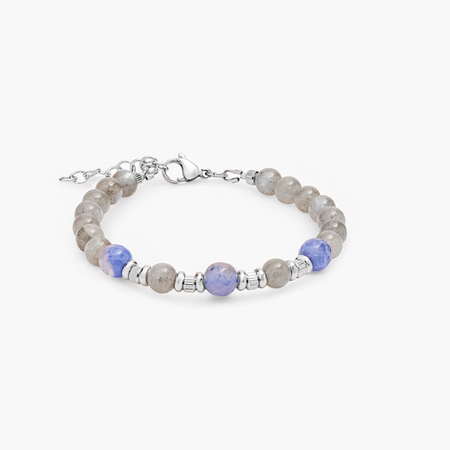 Labradorite and Ice Agate Bracelet