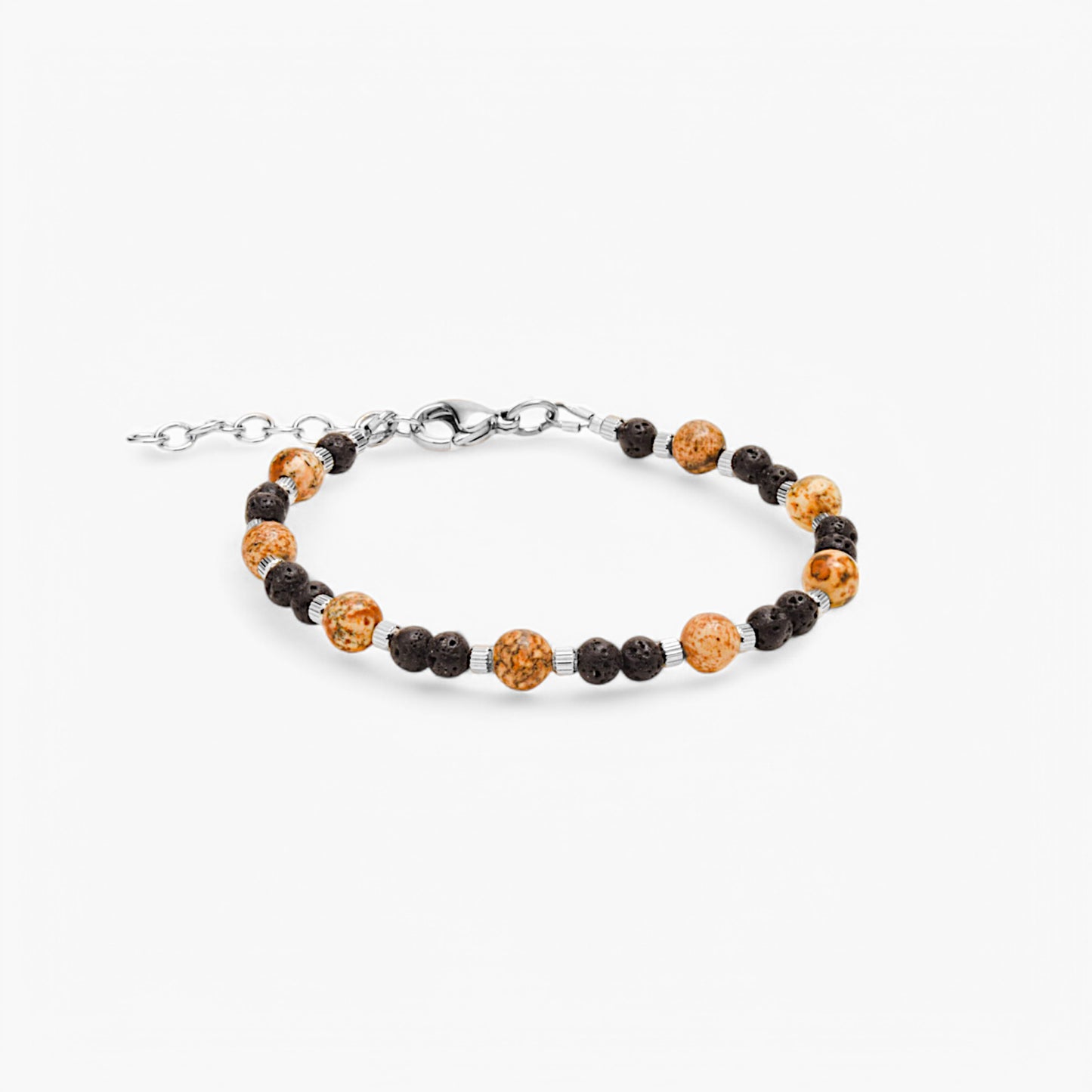 Bracciale in Pietra Paesina e Pietra Lavica