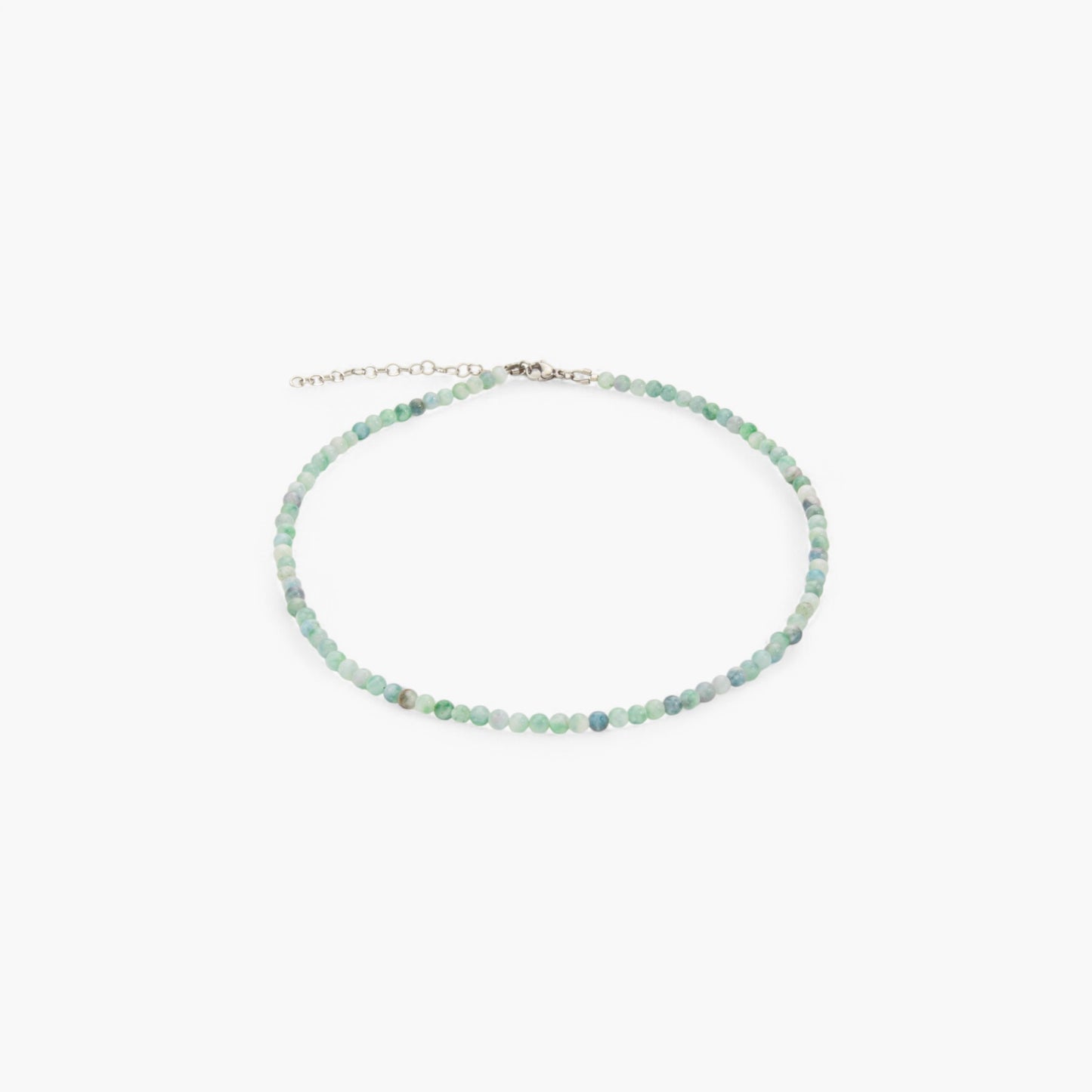 Collana Minimal Girocollo in Giada Verde Pastello