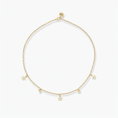 18K Gold Plated Necklace - Christmas Star Charm