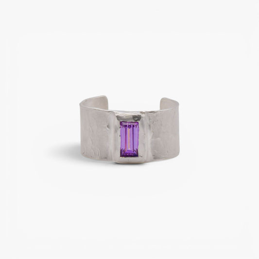 Anello Archetipo - Obsidian Violet fascia aperta
