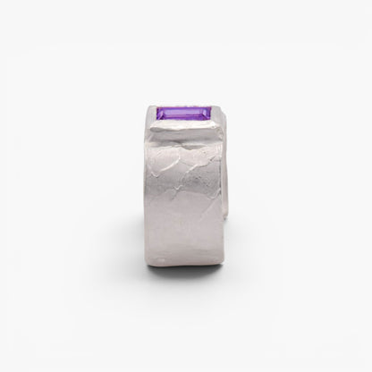 Anello Archetipo - Obsidian Violet fascia aperta