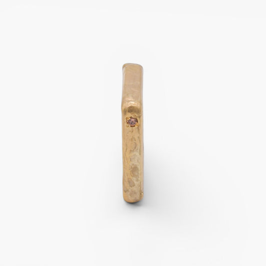 Anello Polygon - Cube con Zircone Fumè