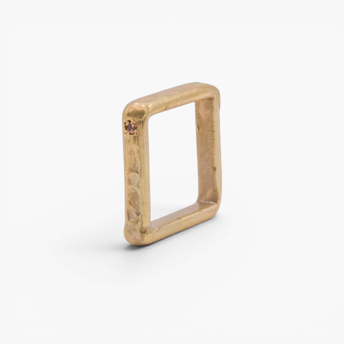 Anello Polygon - Cube con Zircone Fumè