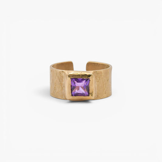 Anello Archetipo - Obsidian Violet Gold