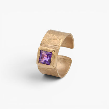 Anello Archetipo - Obsidian Violet Gold