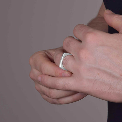 Anello Polygon - Cube Argento