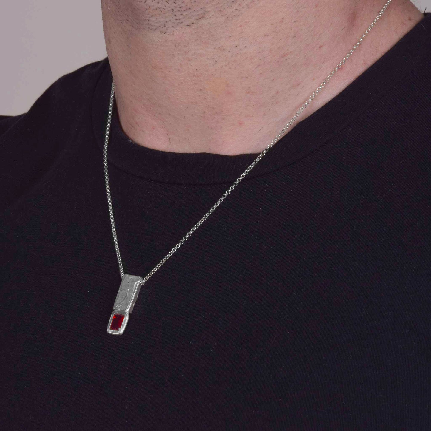 Collana Keystones - Granato Rosso