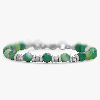 Bracciale in Agata Verde sfaccettata