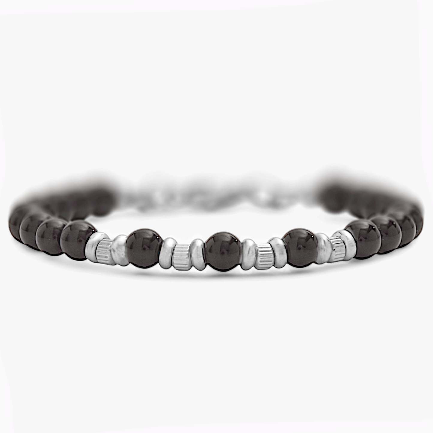 Bracciale in Onice Nero Lucido 6mm