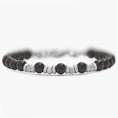 Bracciale in Onice Nero Lucido 6mm