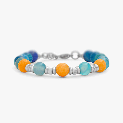 Bracciale in Agata Gialla e Blu