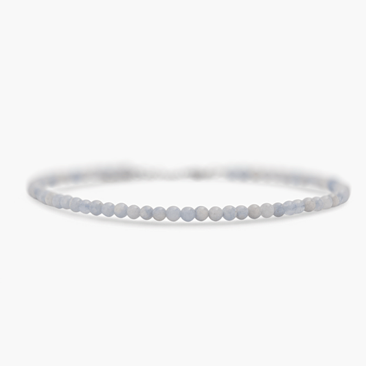 Collana Minimal Girocollo in Giada Azzurro Chiaro