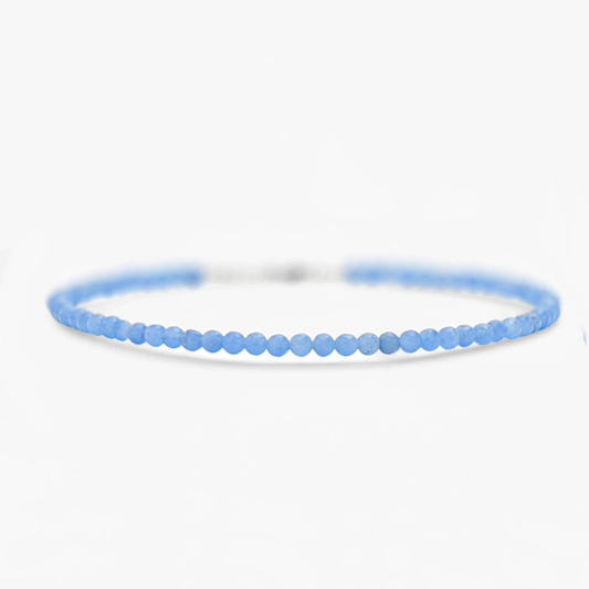 Collana Minimal Girocollo in Giada Celeste