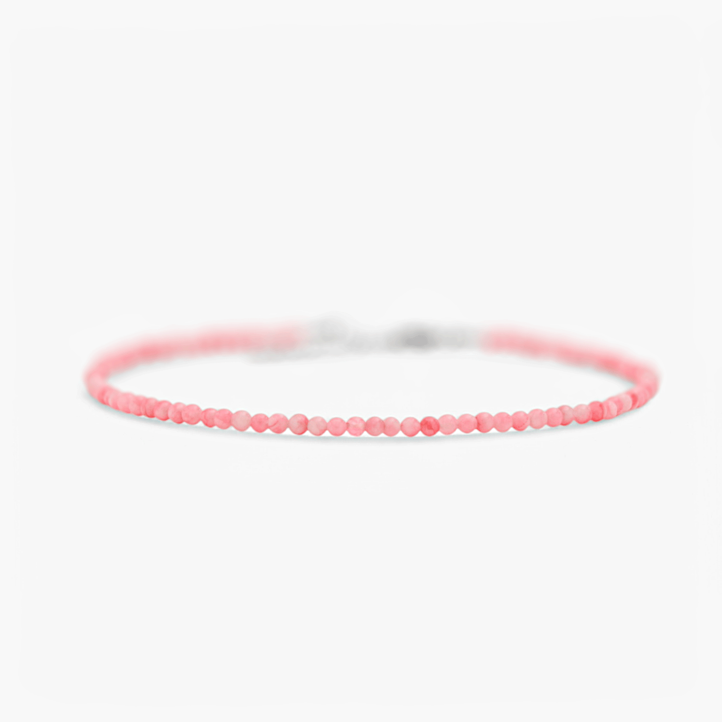 Collana Minimal Girocollo in Giada Rosa