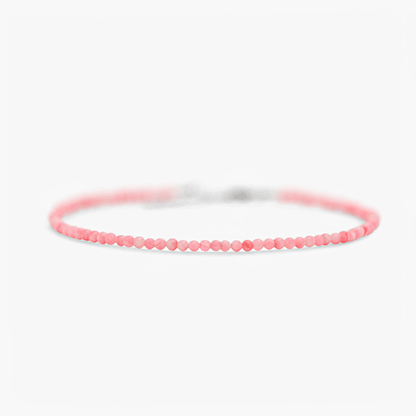 Collana Minimal Girocollo in Giada Rosa