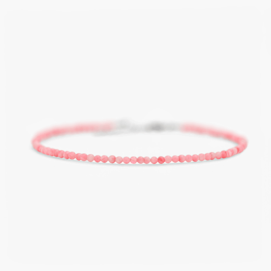 Collana Minimal Girocollo in Giada Rosa