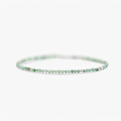 Collana Minimal Girocollo in Giada Verde Pastello