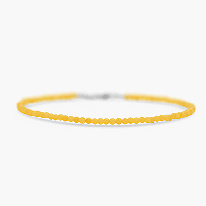 Collana Minimal Girocollo in Giada Gialla