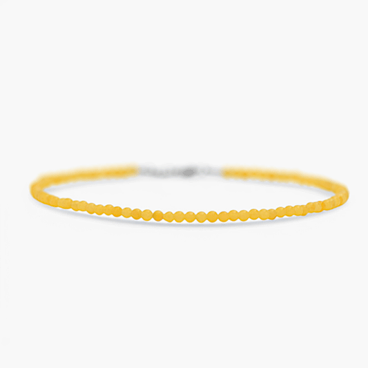 Collana Minimal Girocollo in Giada Gialla