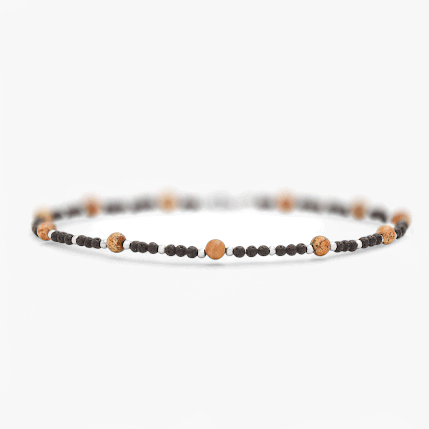 Collana in Pietra Lavica e Pietra Paesina