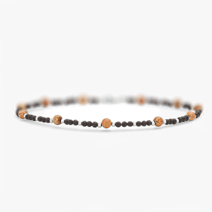 Collana in Pietra Lavica e Pietra Paesina
