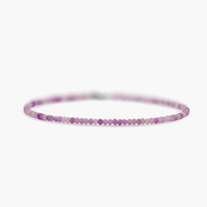 Collana Minimal Girocollo in Giada Lilla Multicolor