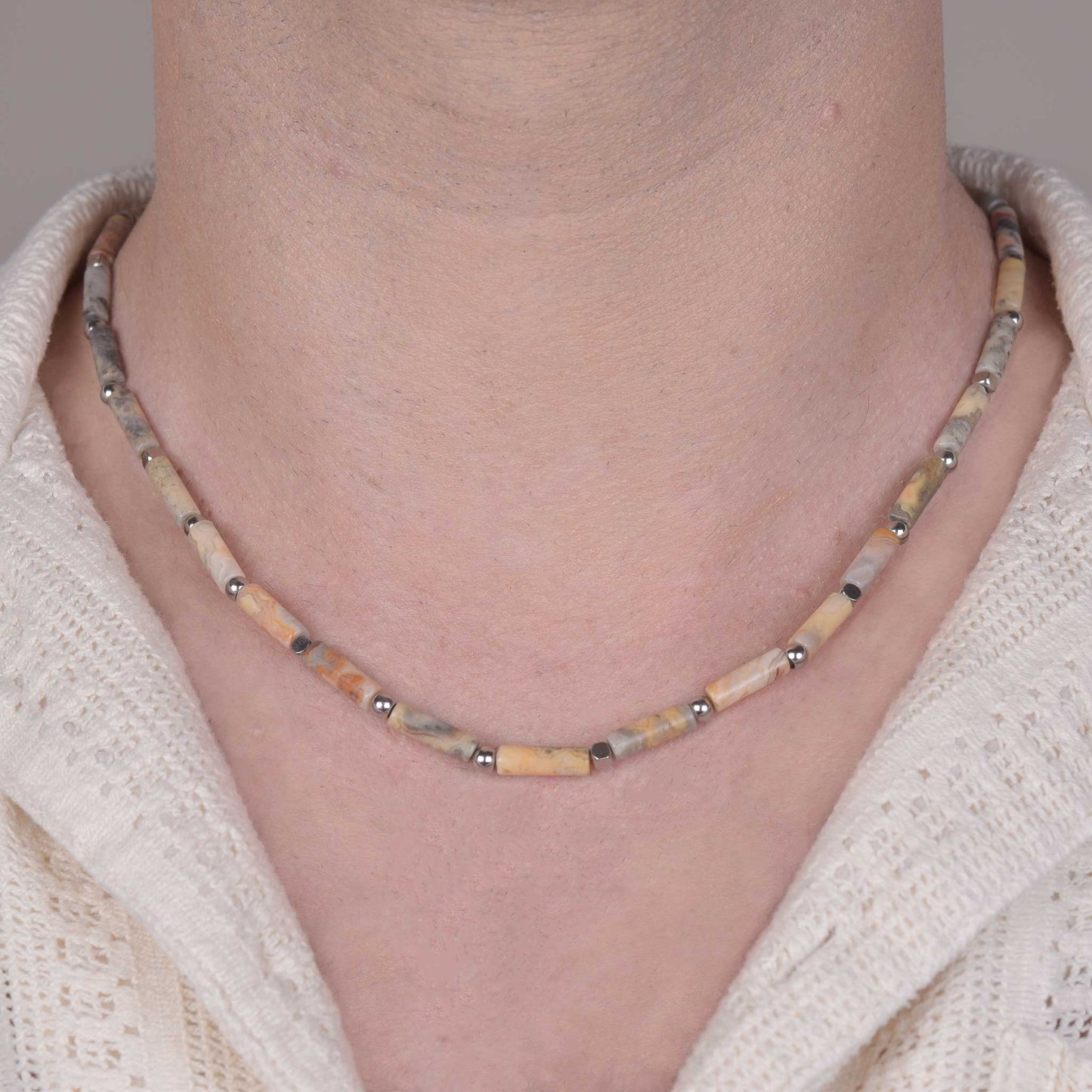 Collana in Diaspro Naturale