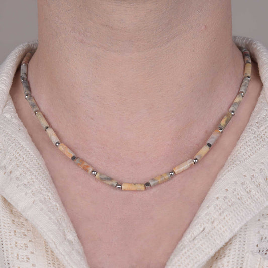 Collana in Diaspro Naturale