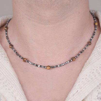 Collana in Ematite e Occhio di Tigre V2