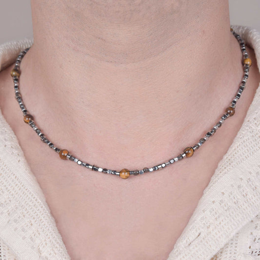 Collana in Ematite e Occhio di Tigre V2