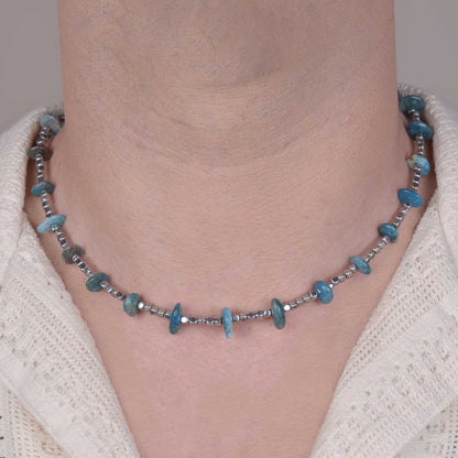 Collana in Apatite e Ematite