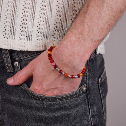Bracciale in Agata Rossa