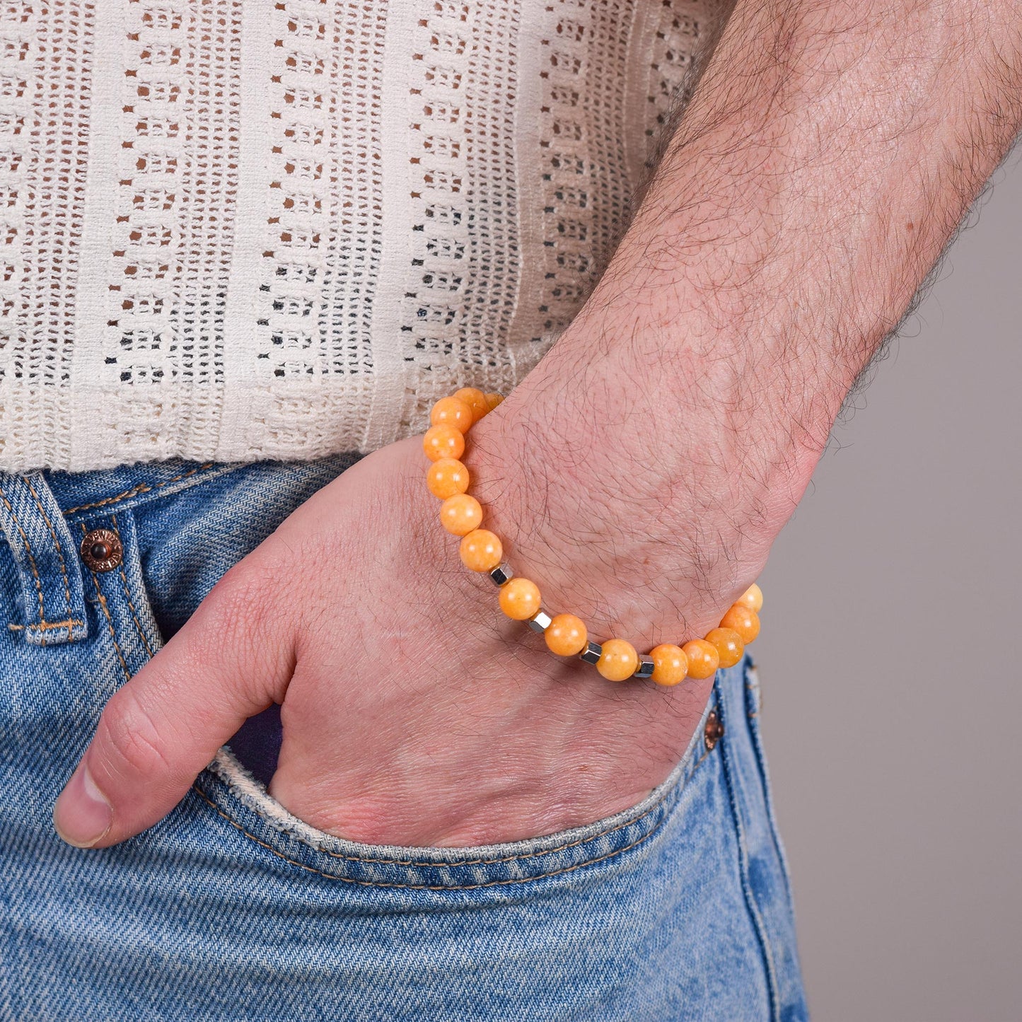 Bracciale in Agata Gialla
