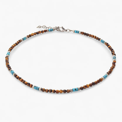 Collana in Occhio di Tigre e Turchese