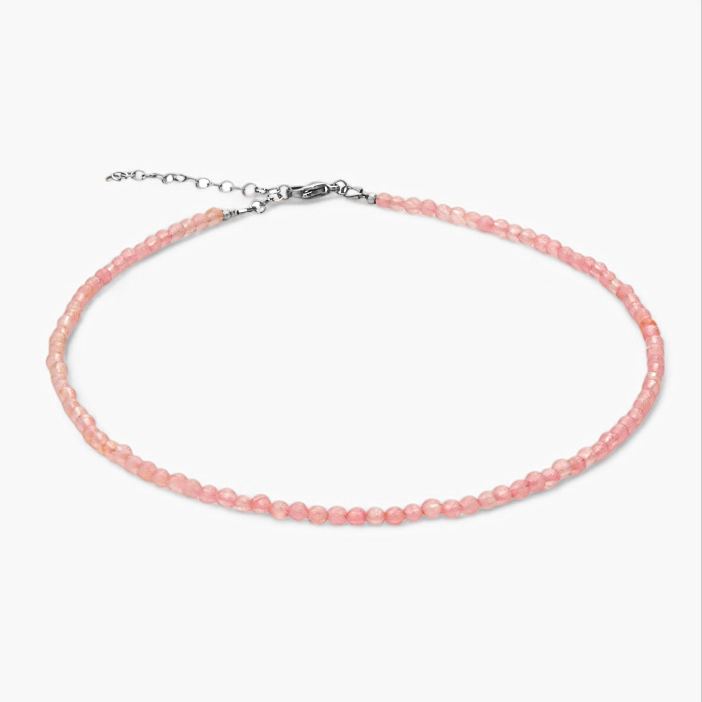 Collana Minimal Girocollo in Giada Rosa chiaro V2