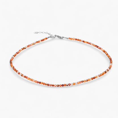 Collana Minimal Girocollo in Corniola V2